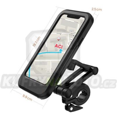 pouzdro na mobilní telefon včetně držáku (vnitřní rozměry 175 x 80 x 8 mm), Q-TECH