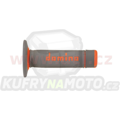 gripy A020 (offroad) délka 118 mm, DOMINO (šedo-oranžové)