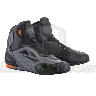 boty FASTER-3 DRYSTAR, ALPINESTARS (černá/šedá/oranžová fluo)