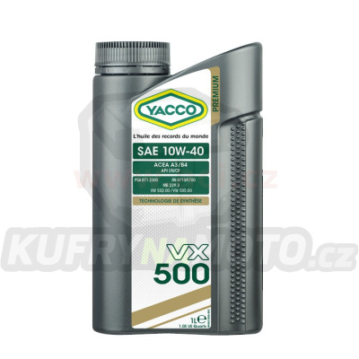 Motorový olej YACCO VX 500 10W40, 1 L