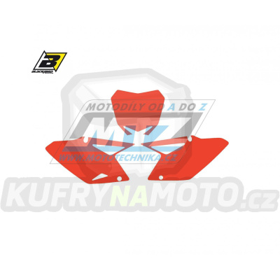 Polepy číslových tabulek (vystřižené) - Suzuki RMZ450 / 08-17 - barva červená