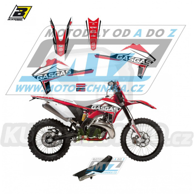 Polepy s potahem sedla (sada polepů a potah sedla Dream) - GasGas EC125+EC200+EC250+EC300 / 12-17 + ECF250+ECF300+ECF450 / 14-17 - typ polepů Dream4