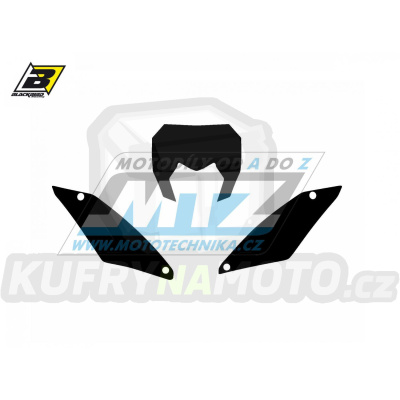 Polepy číslových tabulek (vystřižené) - Sherco SE-R+SEF-R / 17-23 - barva černá