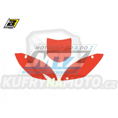 Polepy číslových tabulek (vystřižené) - Kawasaki KXF450 / 09-11 - barva červená