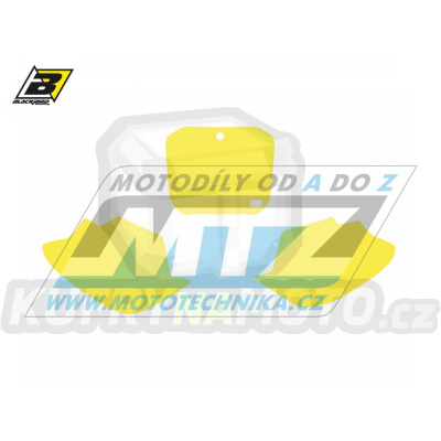 Polepy číslových tabulek (vystřižené) - TM MX / 03 - barva žlutá