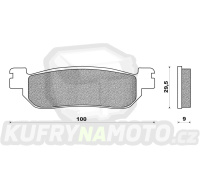 brzdové destičky, NEWFREN (směs SCOOTER ELITE ORGANIC) 2 ks v balení