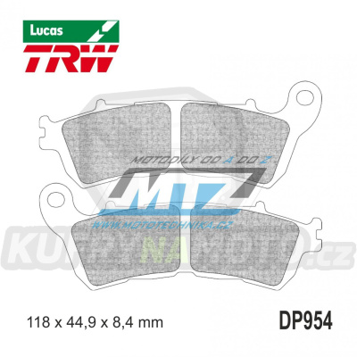 Destičky brzdové DP954-LU TRW Lucas MCB776 - směs Allround