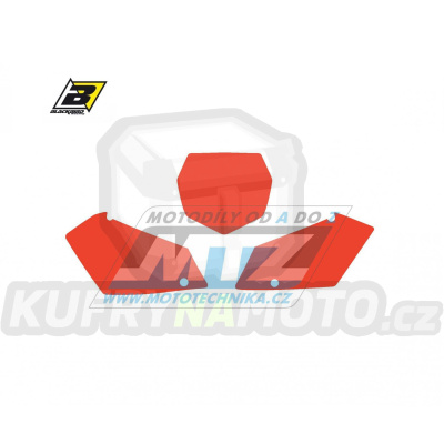 Polepy číslových tabulek (vystřižené) - Suzuki RMZ450 / 05-07 - barva červená