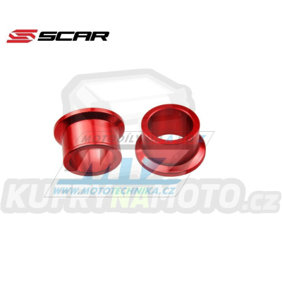 Rozpěrky na osu zadního kola SCAR - Suzuki RMZ250 / 07-25 + RMZ450 / 05-25 + RMX450Z / 10-19 - červené