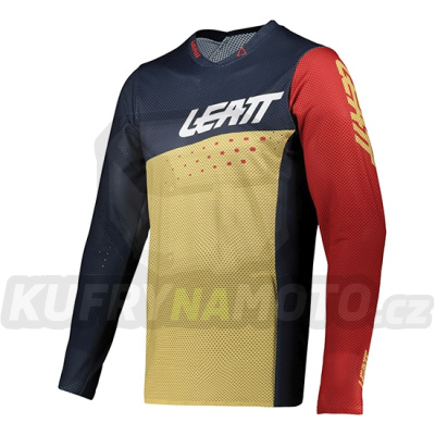 LEATT MTB cyklo 4.0 ULTRAWELD dres SAND TRIČKO PÍSKOVÉ / NAVY / RED velikost S-5021120405-akce