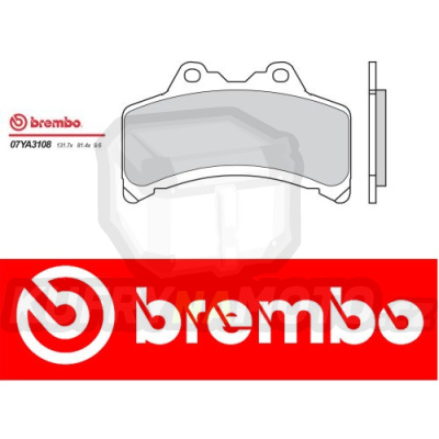 Brzdové destičky Brembo YAMAHA GTS 1000 r.v. Od 93 -  směs Originál Přední