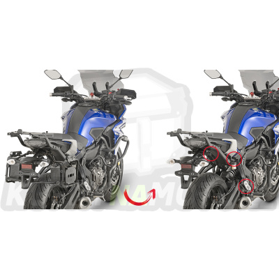 Montážní sada držák – nosič kufru bočních Givi Yamaha MT – 07 Tracer 2016 – 2017 G769- PLR 2130