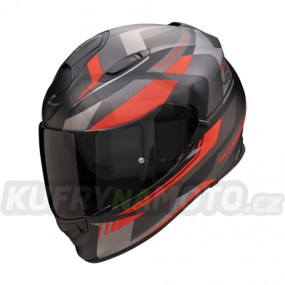 Moto přilba SCORPION EXO-491 ABILIS matná černo/stříbrno/červená