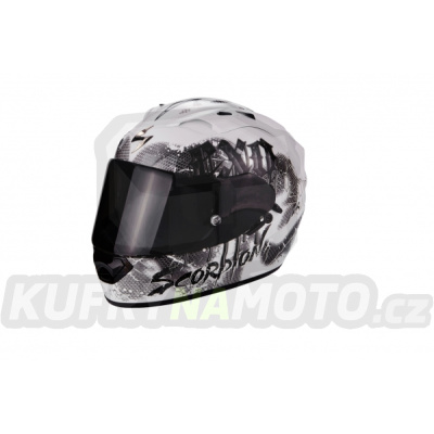 Moto přilba SCORPION EXO-1200 AIR TENEBRIS pearl bílo/stříbrná