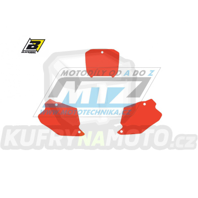 Polepy číslových tabulek (vystřižené) - Honda CR125+CR250 / 00-01 - barva červená