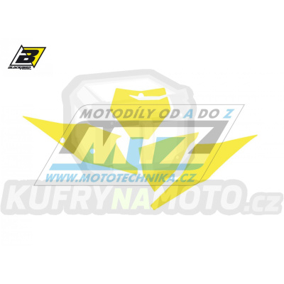 Polepy číslových tabulek (vystřižené) - KTM SX+SXF / 19-22 - barva žlutá