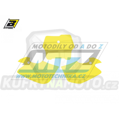 Polepy číslových tabulek (vystřižené) - Husqvarna CR125+CR250 / 00-04 + TC250+TC450 / 02-04 - barva žlutá