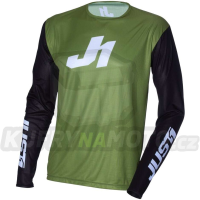 Dres JUST1 J-ESSENTIAL army černo/bílý