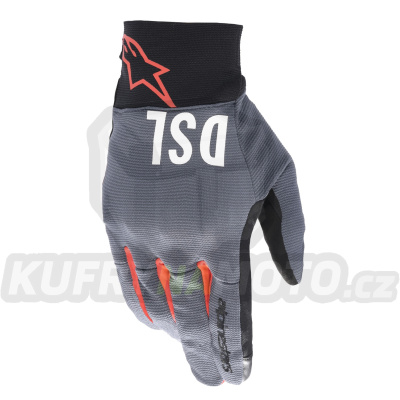 rukavice SHOTARO kolekce DIESEL JEANS, ALPINESTARS (červená/antracit)