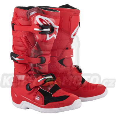 boty TECH 7 S, ALPINESTARS, dětské (červená) 2024