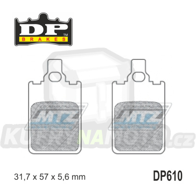 Destičky brzdové DP Brakes DP610 - směs Premium OEM Sinter