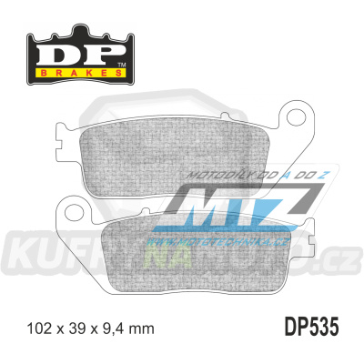 Destičky brzdové DP535 - DP BRAKES směs Premium Sinter OEM