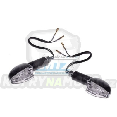 Blinkry (LED 12V) - barva carbon s čirým krycím sklem