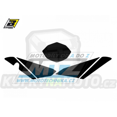Polepy číslových tabulek (vystřižené) - Husqvarna TE449+TE511 / 11-13 - barva černá