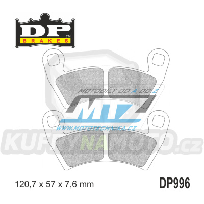 Destičky brzdové DP996 - DP BRAKES směs Premium Sinter OEM