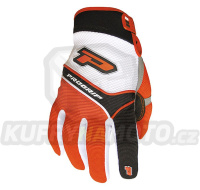 Rukavice motokros dětské PROGRIP 4009- oranžové - velikost XXS