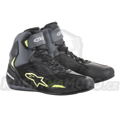 Boty kožené pánské  Faster3 Alpinestars WP - černo šedo žluté