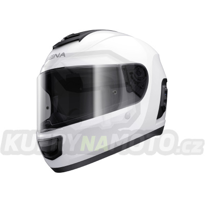 SENA HELMET MOMENTUM STD S BLUETOOTH 4.1 INTERCOM DO 1600 M RÁDIO FM L BÍLÉ BARVY (AŽ 8 OSOB) - akce