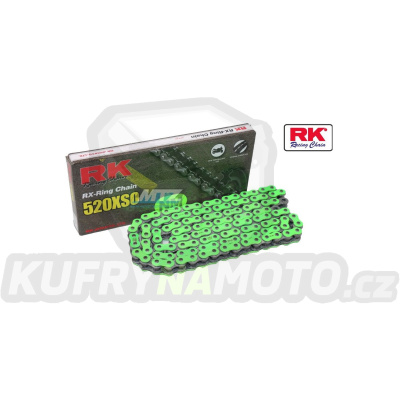 Řetěz RK 520 XSO-Z1 (118čl) - těsněný/ x kroužkový (zelený)
