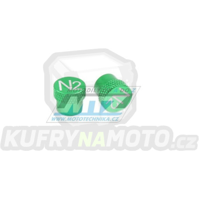 Čepičky ventilku KNURL - barva zelená