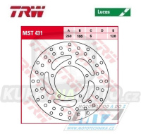 Kotouč brzdový TRW MST431 (260/100/5D) - Aprilia Mana 850 / 07-16