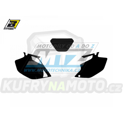 Polepy číslových tabulek (vystřižené) - Yamaha WRF250+WRF450 / 03-04 - barva černá