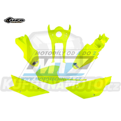 Sada plastů Kawasaki KLX110 / 10-23 - barva FLUO žlutá (neon žlutá)