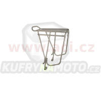 trubkový nosič brašen LUGGAGE RACK ALU, OXFORD (kompatibilní s koutouč brzdami a ráfky 26 až 29", stříbrný)
