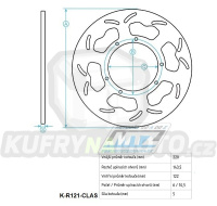 Kotouč brzdový (220/122/6D) kulatý desing - Honda CR125 / 85-88 + CR250 / 85-88 + CR500 / 86-88 + XR250R