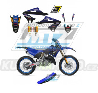 Polepy s potahem sedla (sada polepů a potah sedla Graphics) - Yamaha YZ125+YZ250 / 22-23 - typ polepů Replica Yamaha Factory