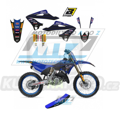 Polepy s potahem sedla (sada polepů a potah sedla Graphics) - Yamaha YZ125+YZ250 / 22-23 - typ polepů Replica Yamaha Factory
