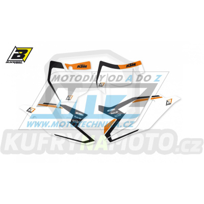 Polepy číslových tabulek (vystřižené) - KTM EXC / 17-19 + SX+SXF / 16-18 - typ polepů Dream4