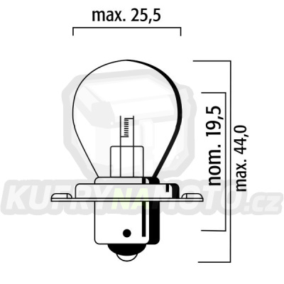 Žárovka RMS FLOSSER 246510476 6V 15W sb 25 p26s
