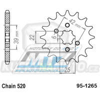 Kolečko řetězové (pastorek) 1265-14zubů MTZ - Honda XL250 / 76-81 + XL250 K1/K2 (USA) / 72-76