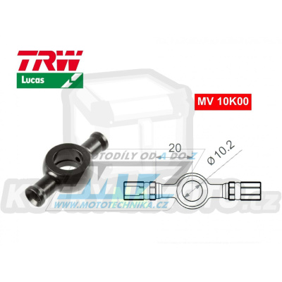 Koncovka brzdové hadice TRW VarioFlex MV10K00 (banjo 10mm mezi hadice) - barva titan