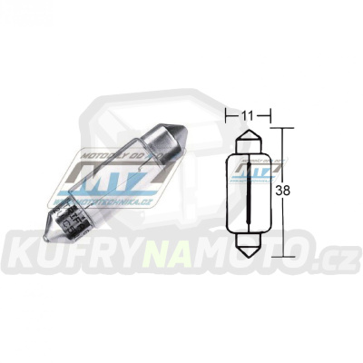 Sufitová žárovka C18W 12V 18W SV8,5 (11x38mm)