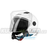 Přilba S-LINE Eight S779 Jet Helmet Shiny Grey - Aviator visor - bílá - velikost XS