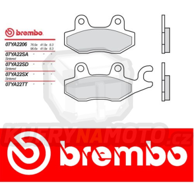 Brzdové destičky Brembo BENELLI CAFFENERO RIGHT 125 r.v. Od 08 -  směs SA Přední