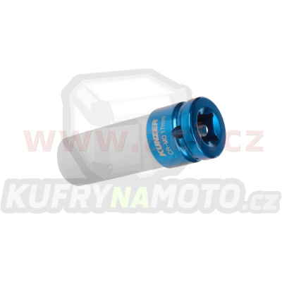nástavec k rázovým utahovákům 1/2", modrý, 17 mm