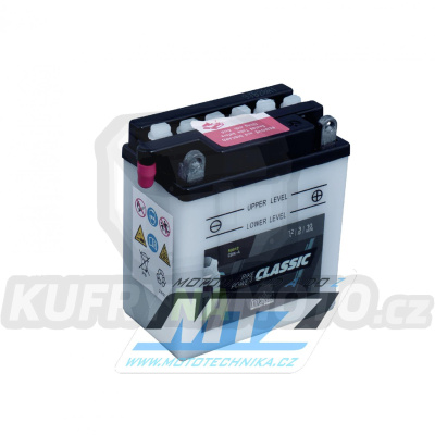 Baterie (akumulátor motocyklový) YB3L-A (12V-3Ah)